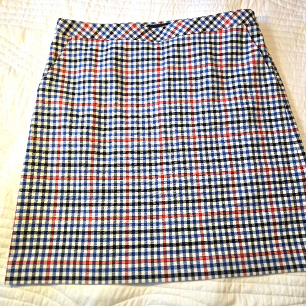 Talbots Plaid Pencil Fully Lined Skirt. Women's Size 14